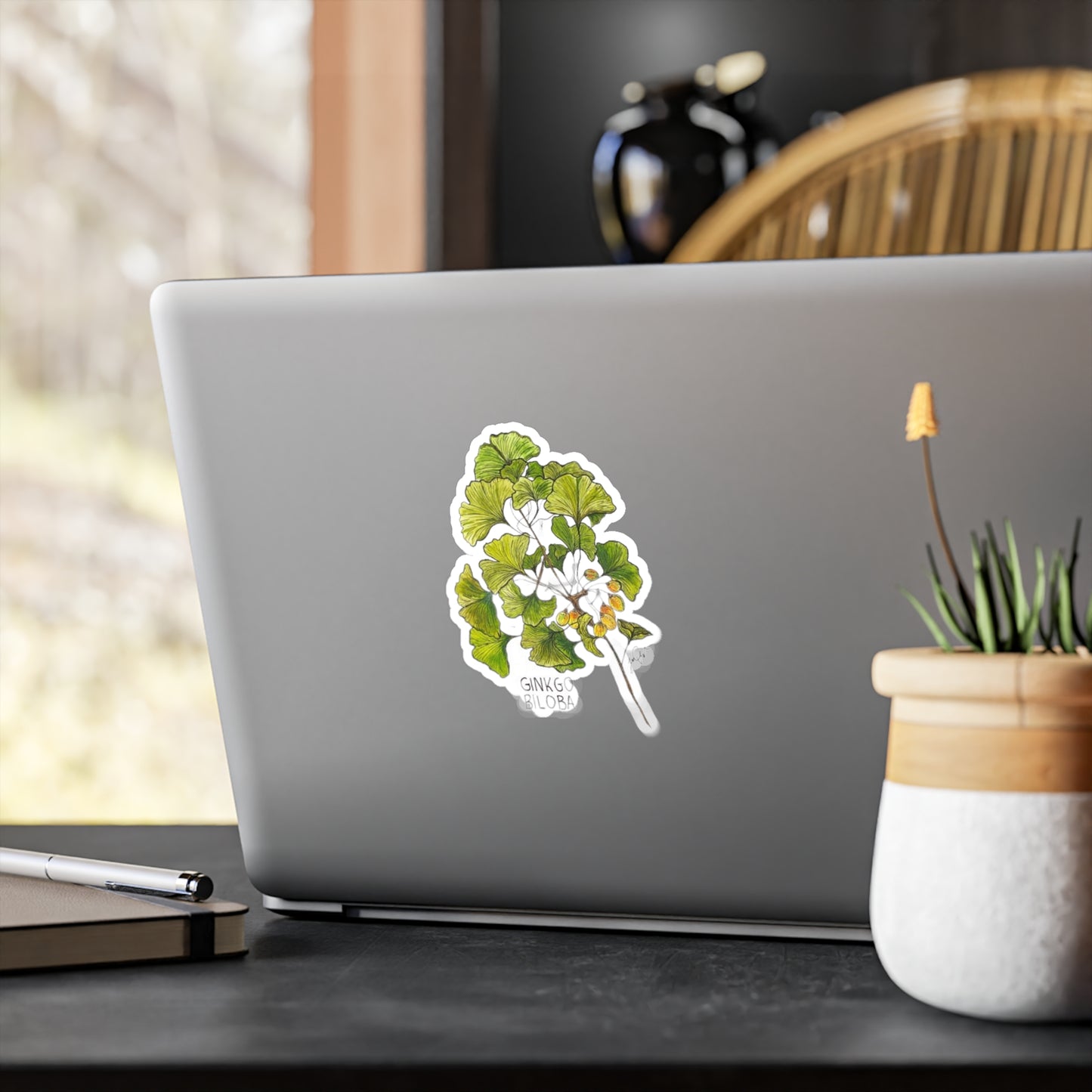 Ginkgo Biloba Kiss-Cut Sticker