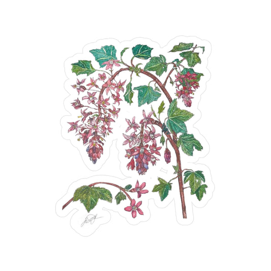 Ribes Sanguineum Kiss-Cut Sticker