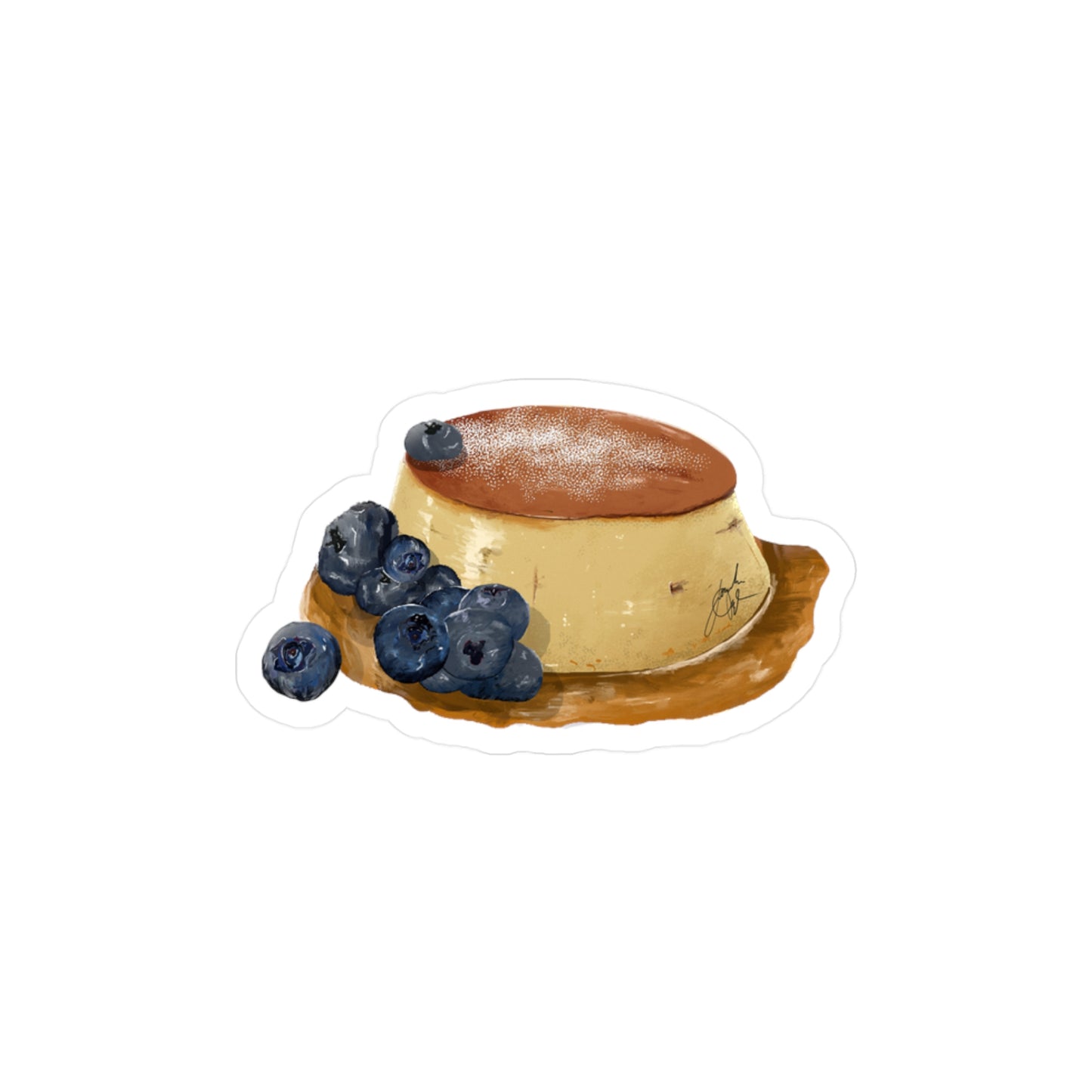 Blueberry Flan